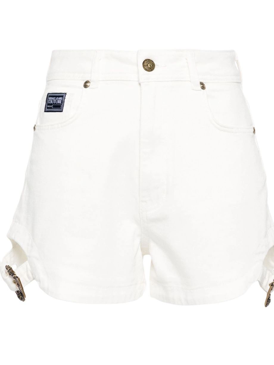 Cheap denim Couture Versace shorts Baroque Jeans Buckle Women 0415